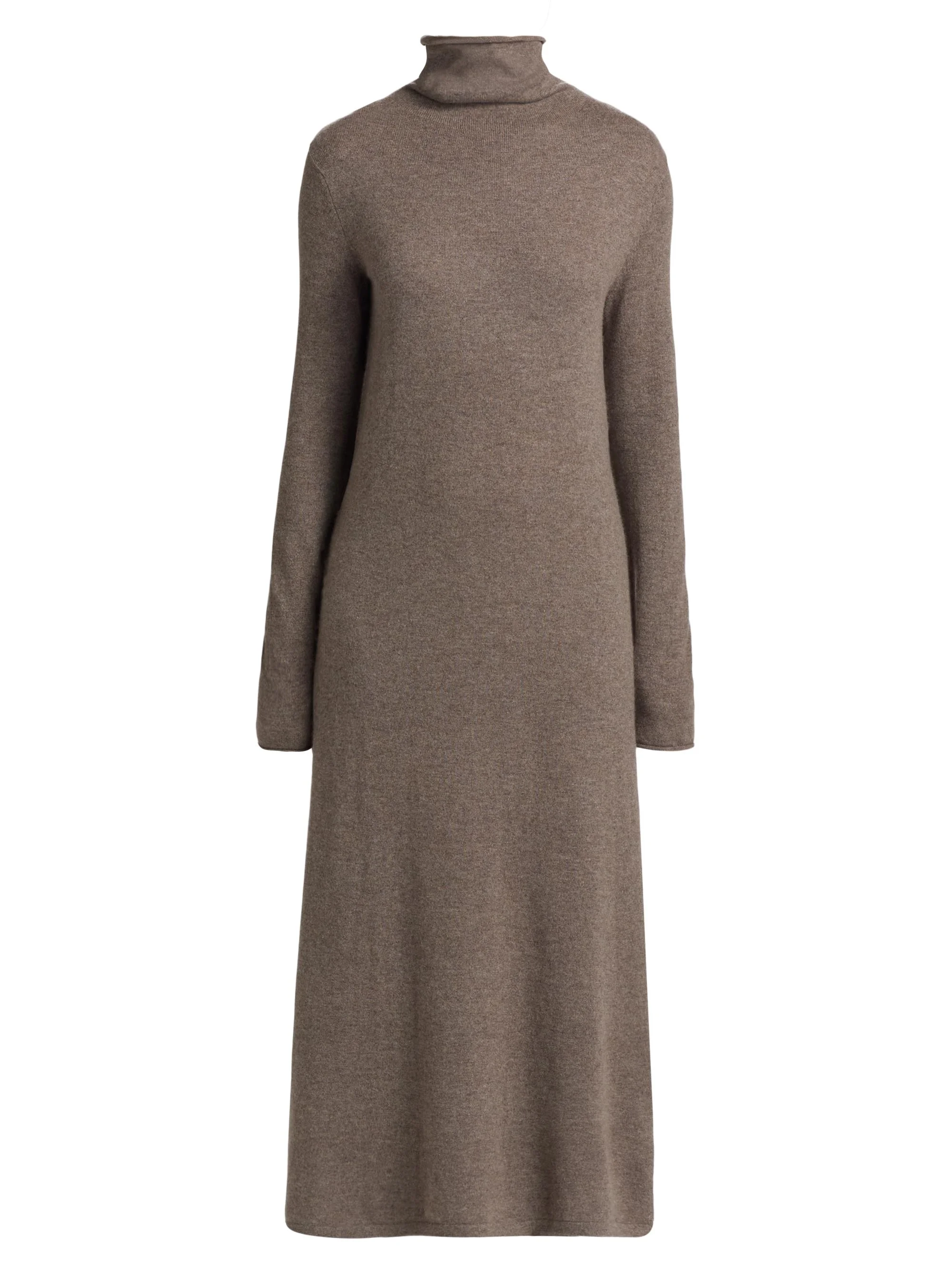 Women's Truffle Cashmere Turtleneck Sweaterdress - Truffle - 1