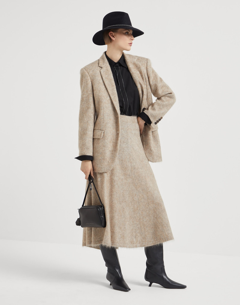 Mohair, wool, cashmere and silk knit skirt 4