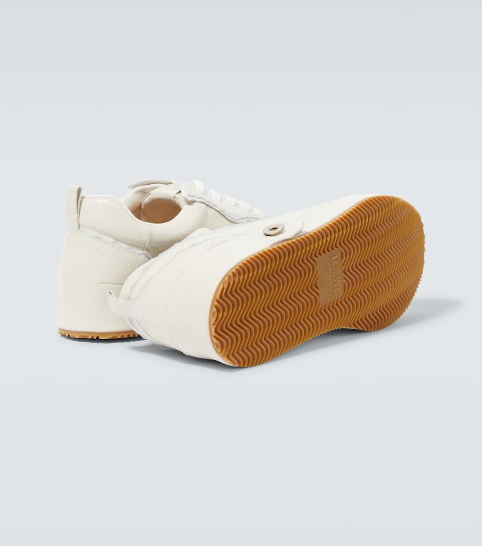 Deconstructed leather sneakers - 6