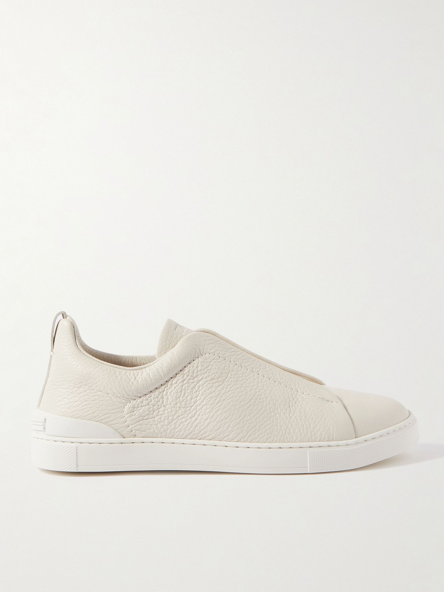 Triple Stitch™ Full-Grain Deerskin Slip-On Sneakers White - 1