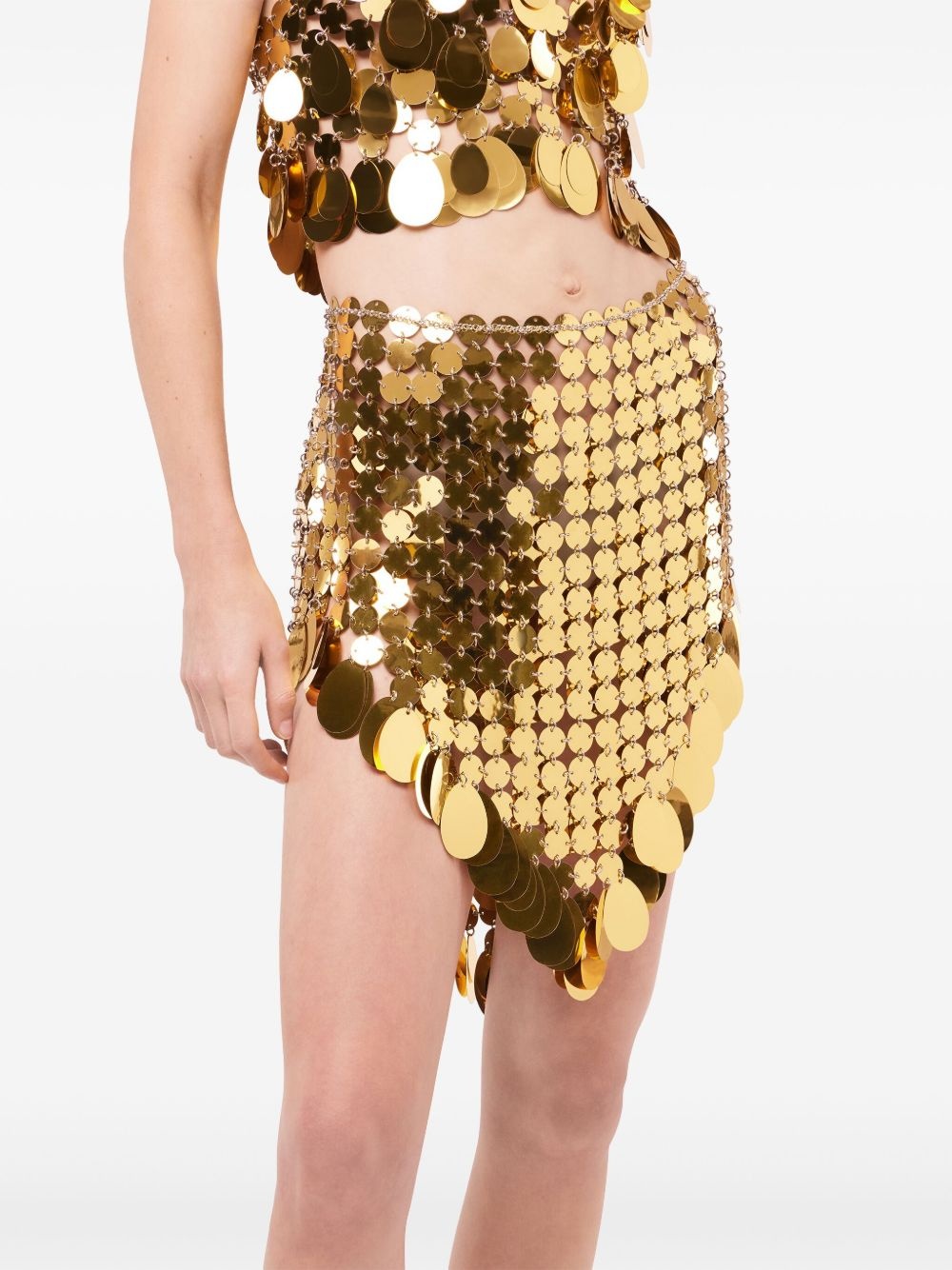 Gold Sparkle Assembly mini skirt - 5