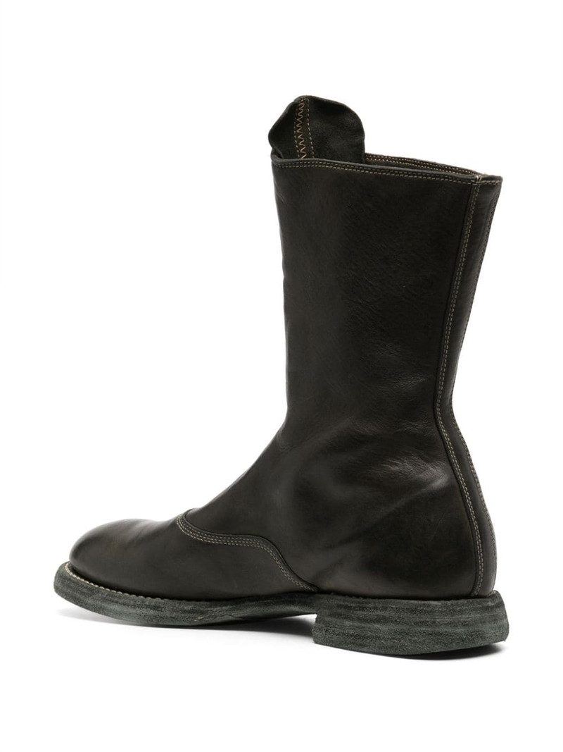 polished-leather zip-up boots 3
