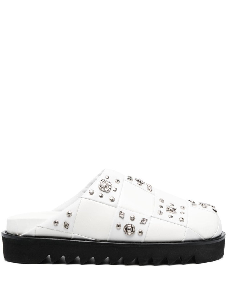 stud-embellished leather slippers 1