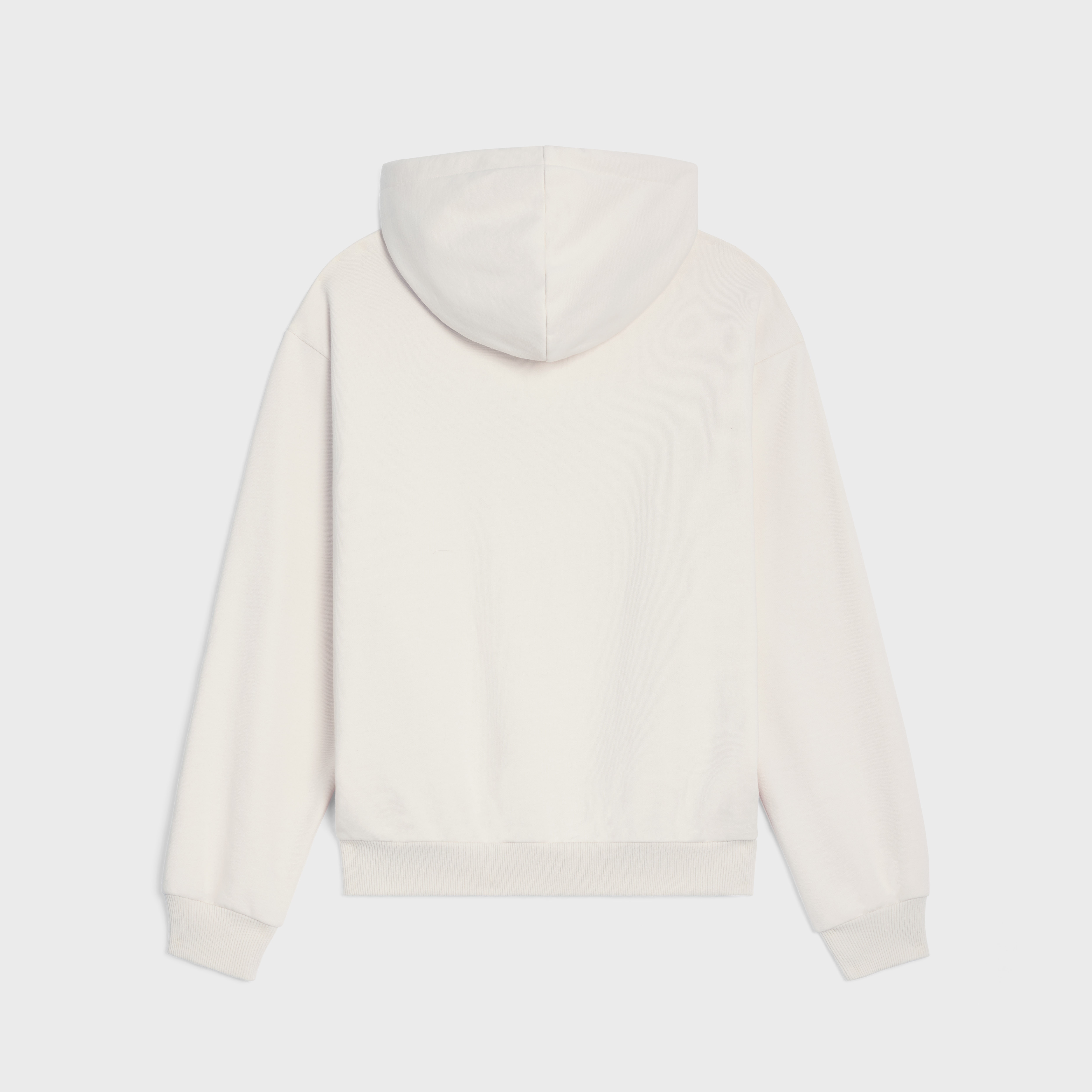 CELINE LOOSE HOODIE IN COTTON FLEECE - BLACK / WHITE