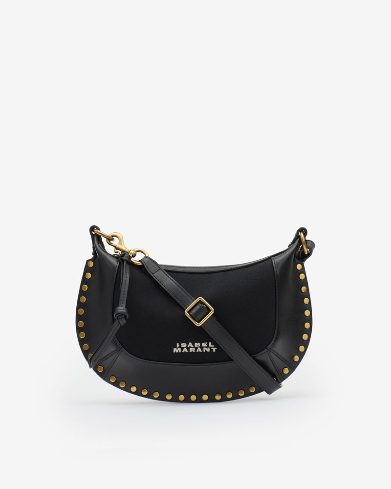 OSKAN MOON LEATHER AND COTTON SHOULDER BAG - 1