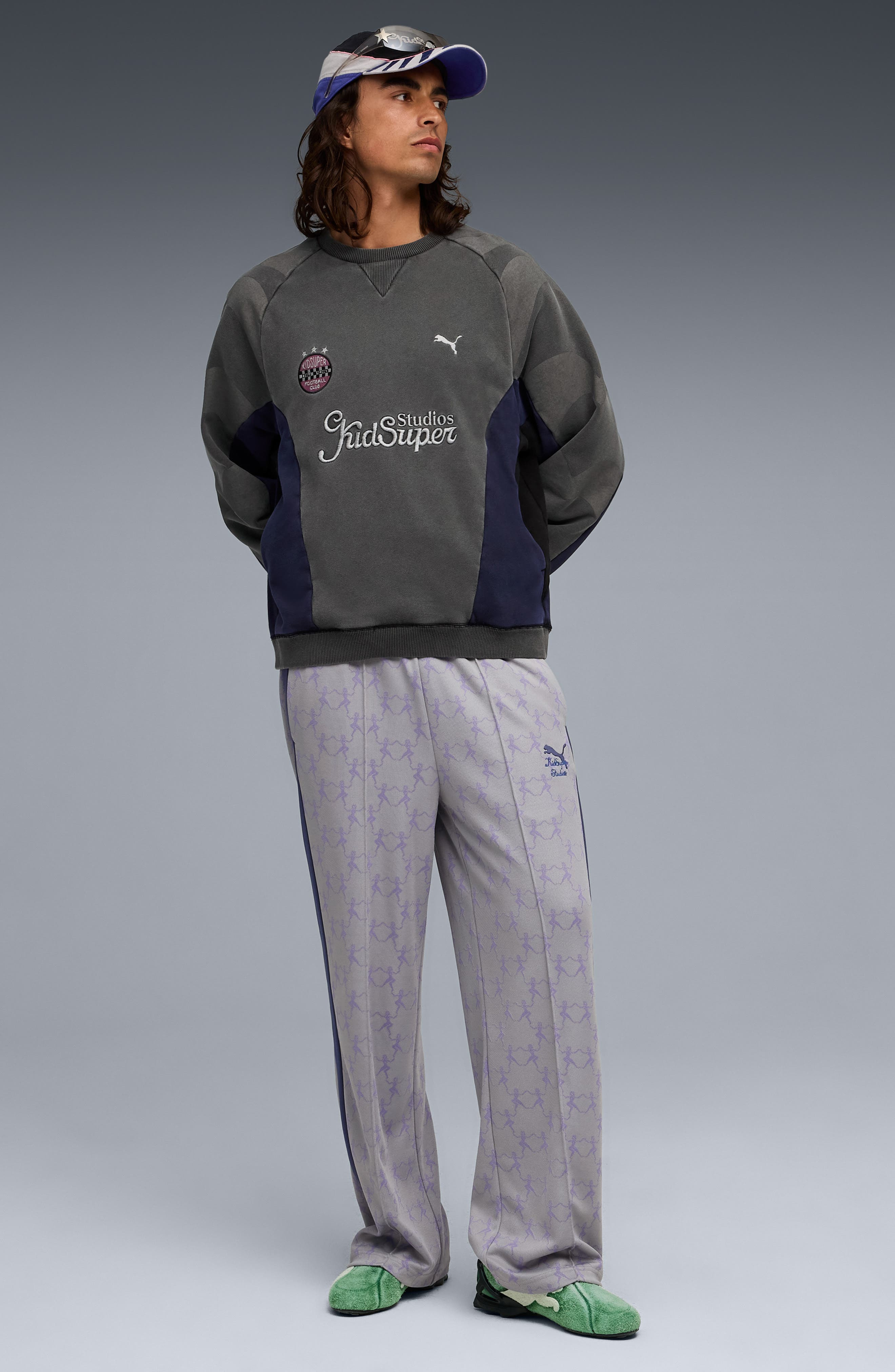 PUMA x KidSuper MCFC Embroidered Cotton Graphic Sweatshirt in Puma Black at Nordstrom - 6