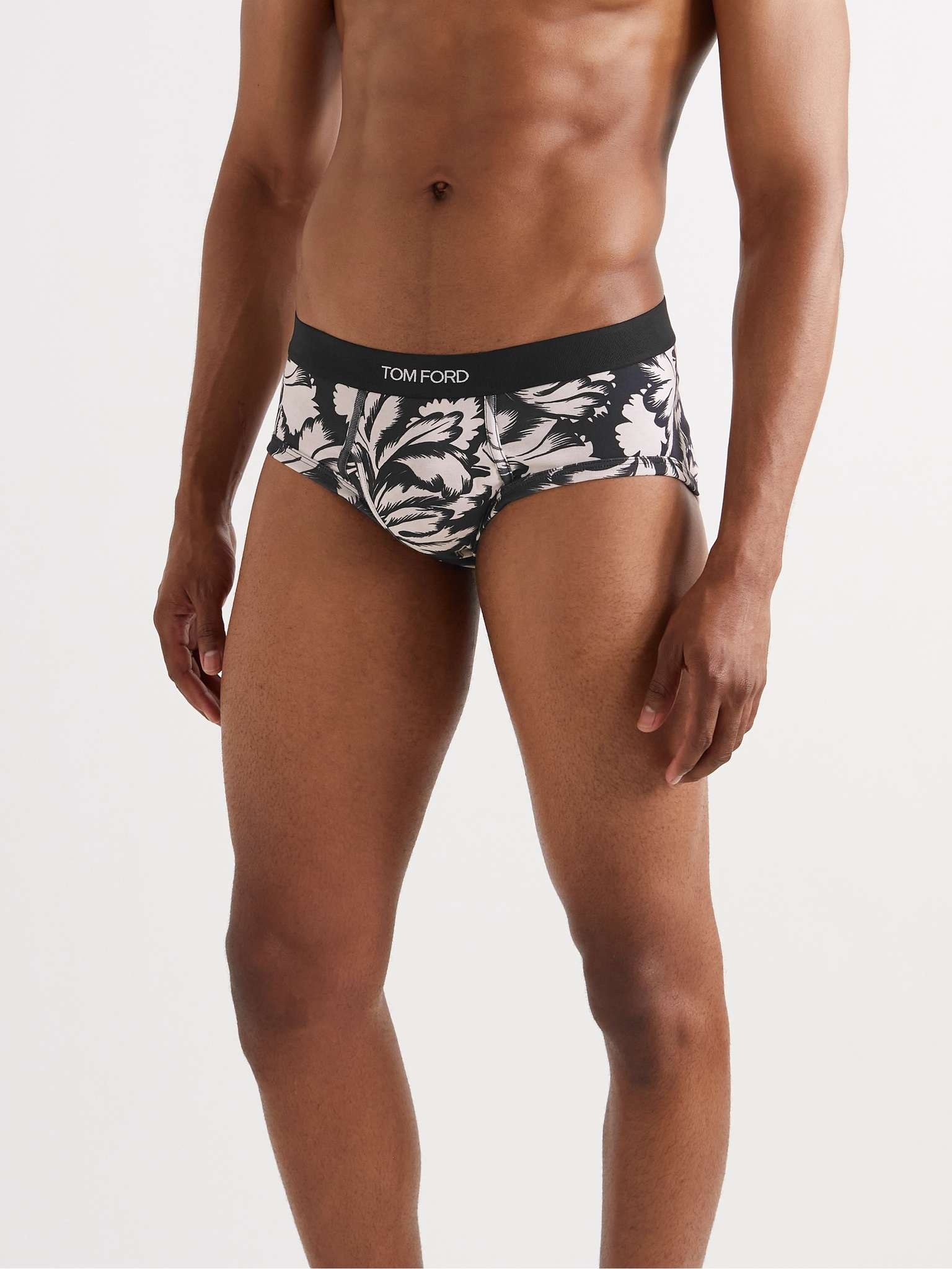 Printed Stretch-Cotton Briefs - 2