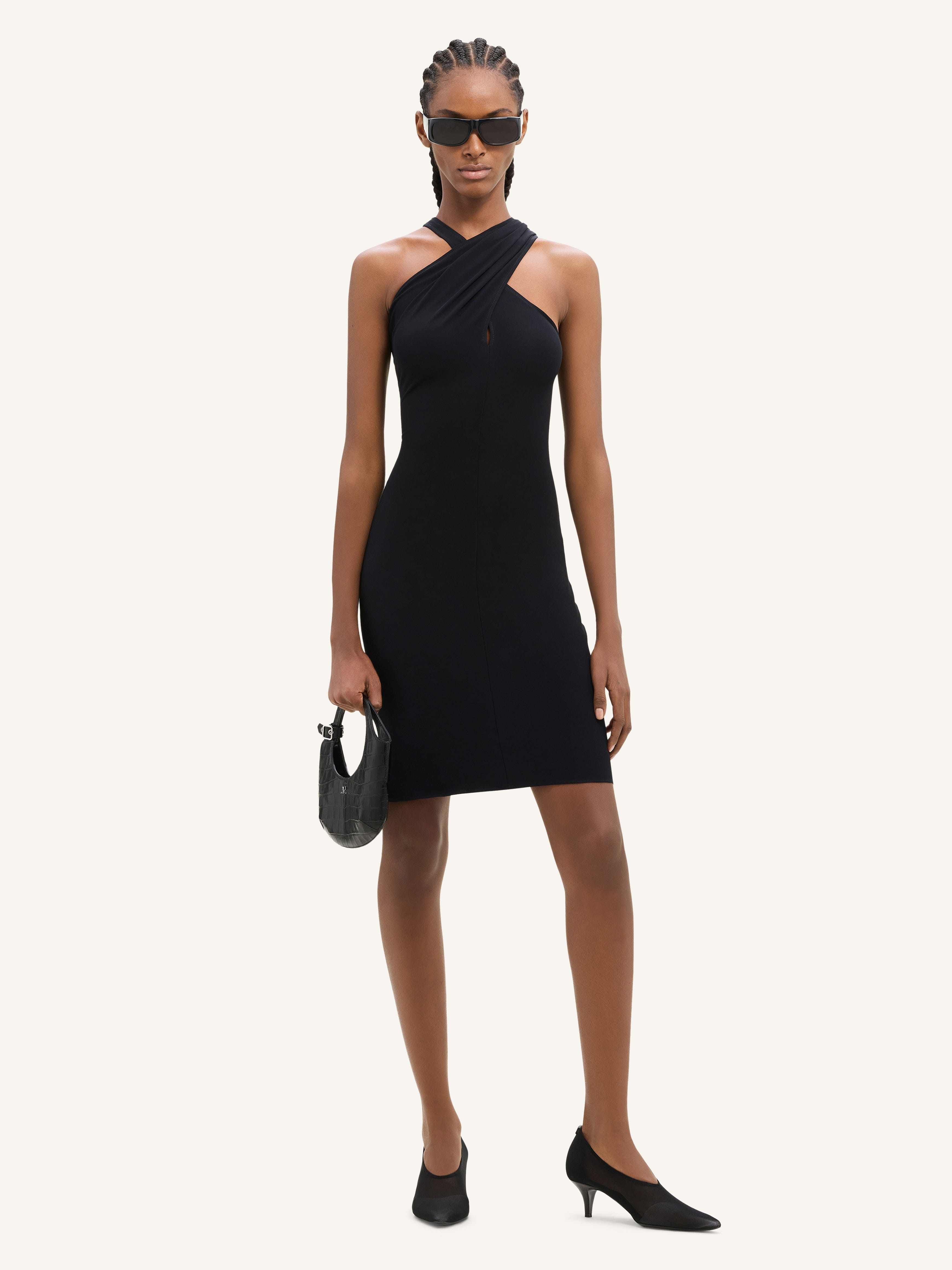 CRISS CROSS MINI JERSEY DRESS - 2