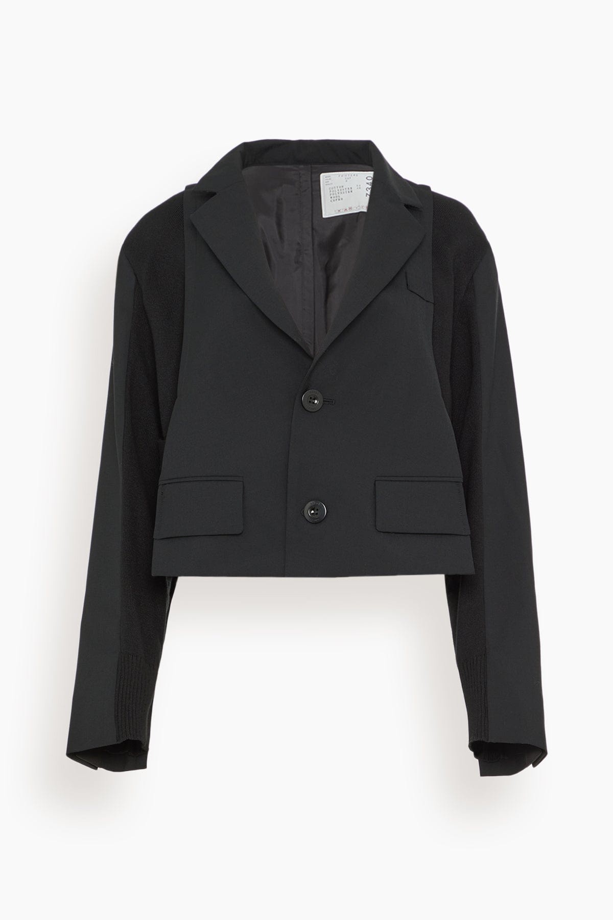 Suiting x Knit Jacket in Black - 1