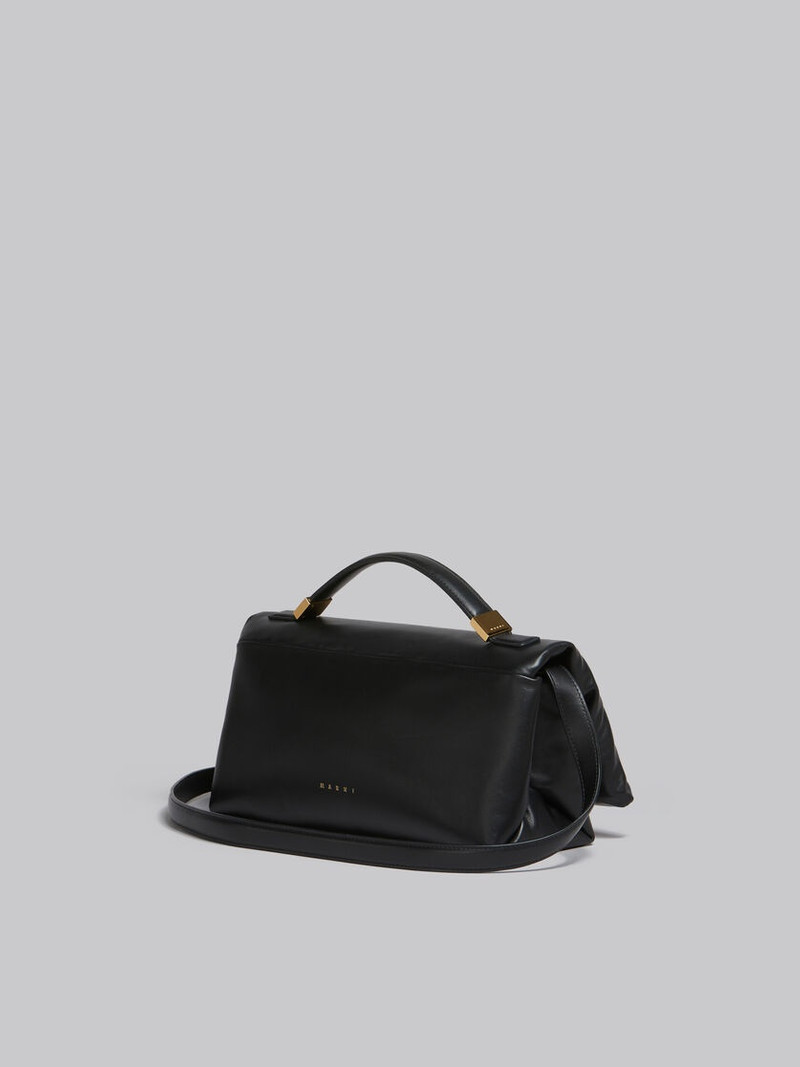 Marni BLACK LEATHER PRISMA TOP HANDLE BAG outlook