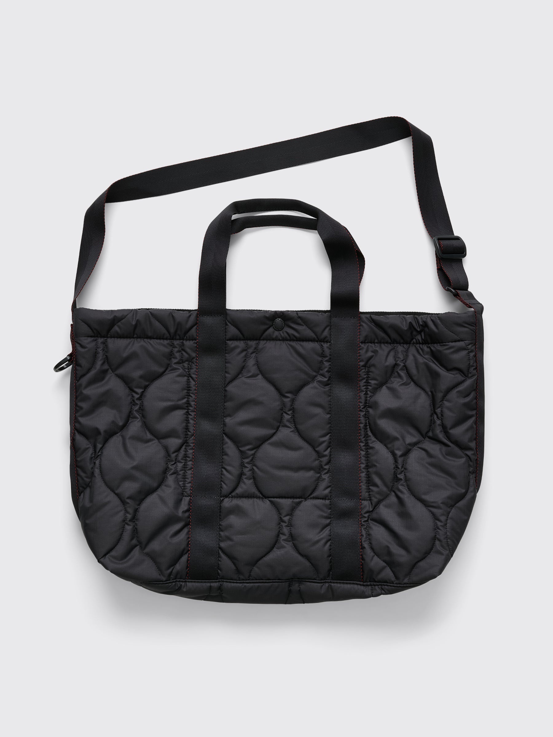 COMME DES GARÇONS HOMME QUILTED RIP STOP TOTE BAG BLACK - 2