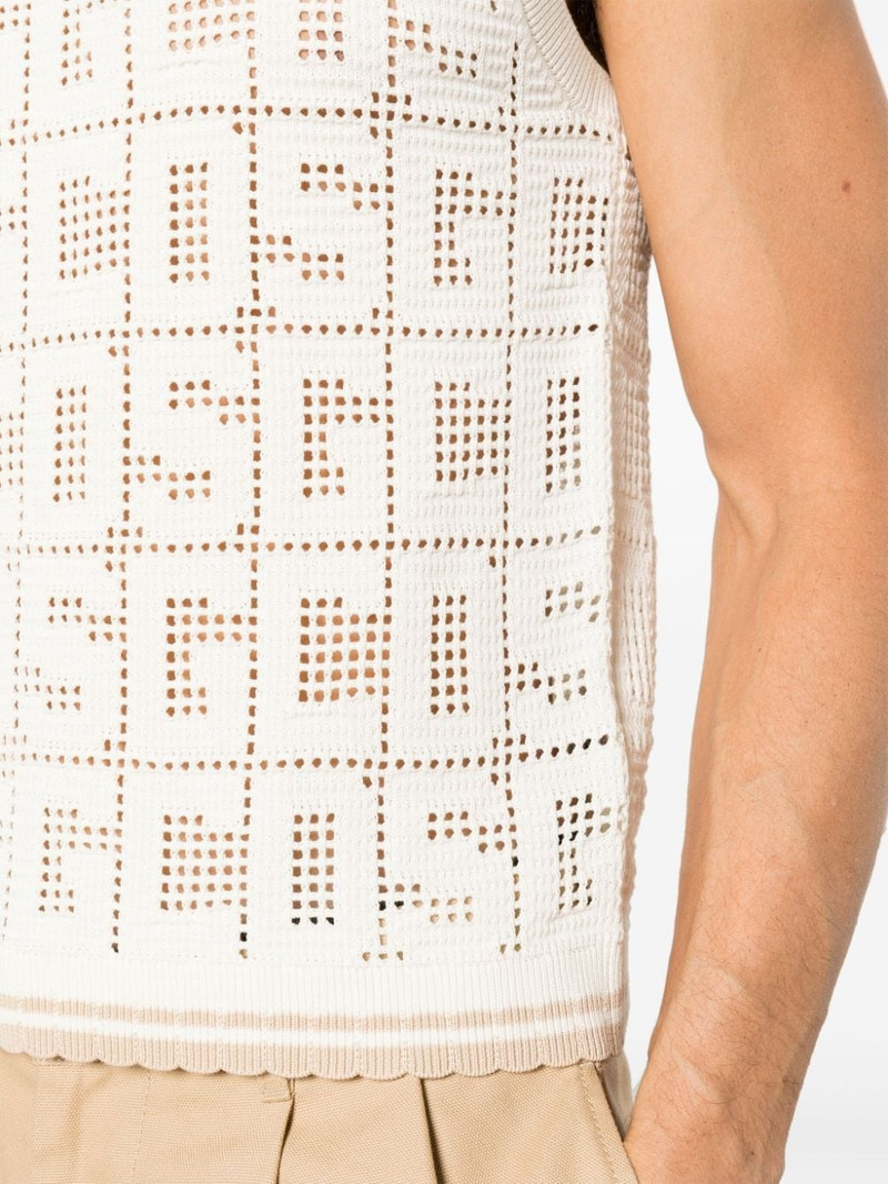 monogram macramÃ© sleeveless jumper 5