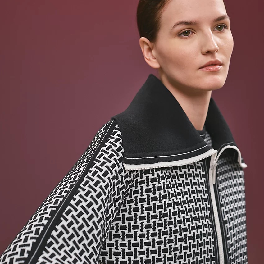 "Mosaique" knitted zip jacket - 3