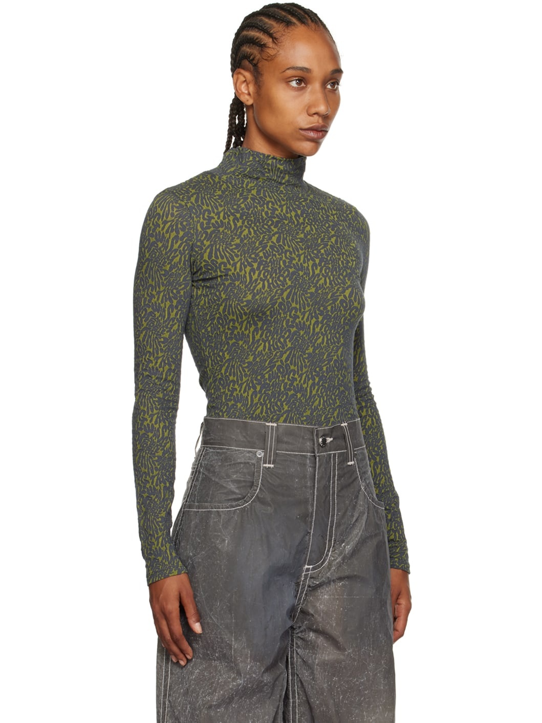Green Shrunk Turtleneck - 2