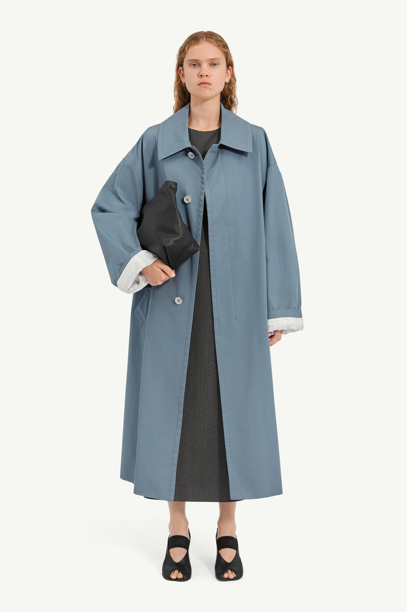 Water-repellent cotton gabardine coat 1