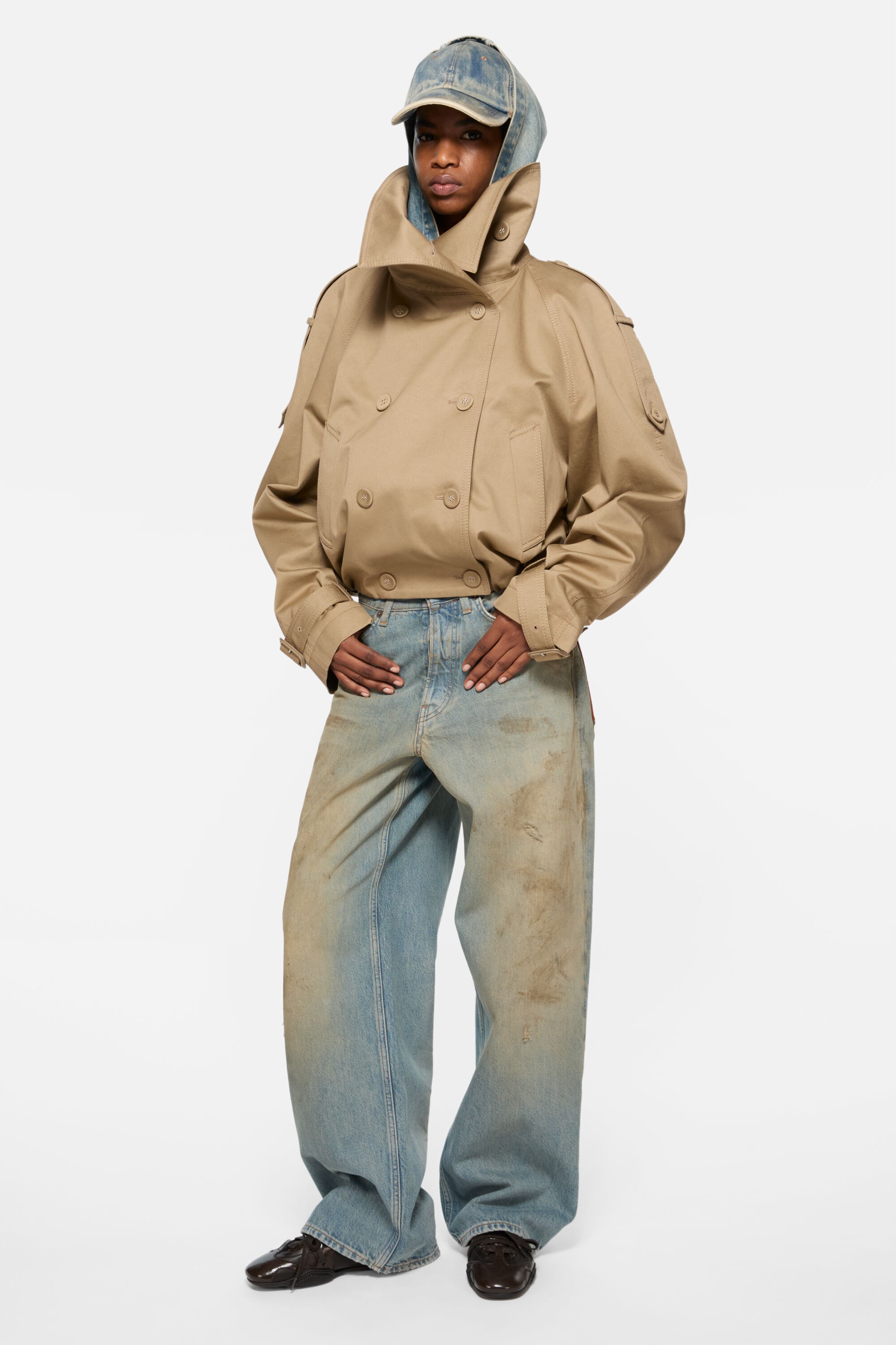 Acne Studios ベージュ ミリタリージャケット Acne Studios Twill jacket - Mud beige | REVERSIBLE