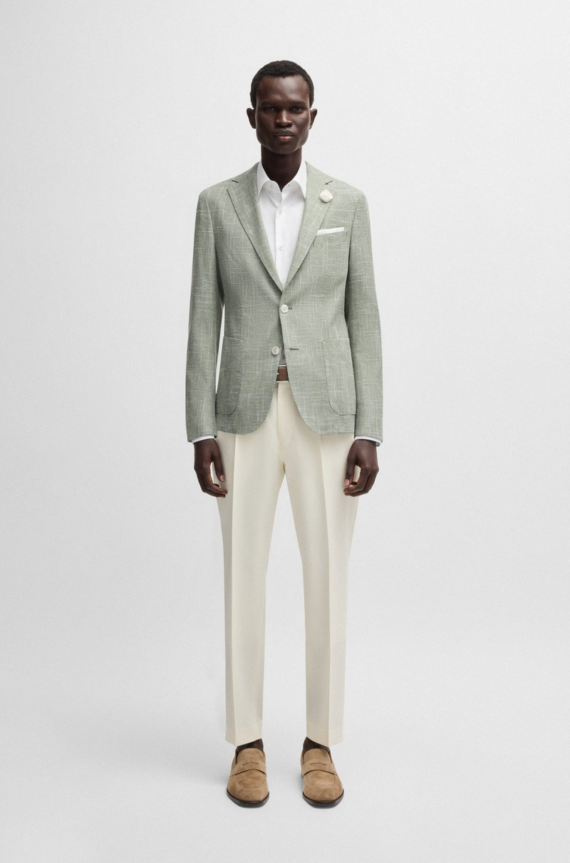 BOSS SLIM-FIT BLAZER IN MICRO-PATTERNED FABRIC outlook
