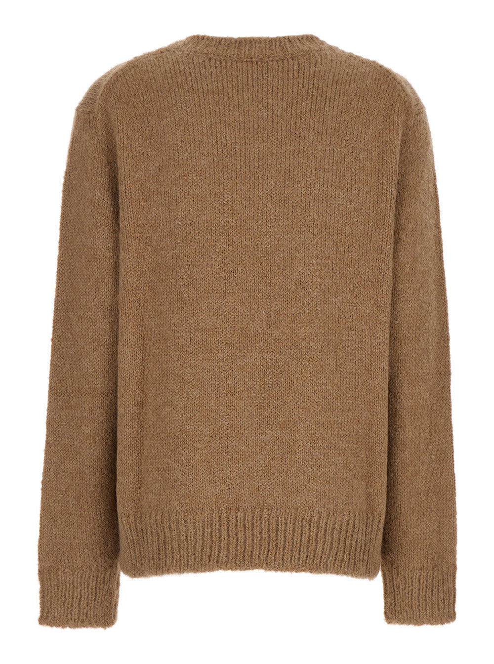Jil Sander Women Oversized Beige Sweater With Ribbed Trim In Wool Woman - 2