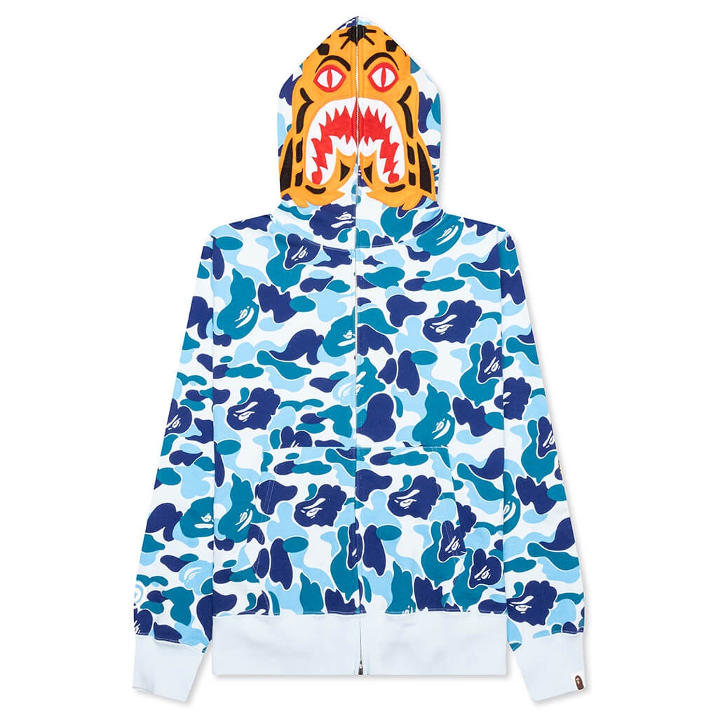 ABC CAMO TIGER FULL ZIP HOODIE - BLUE - 1