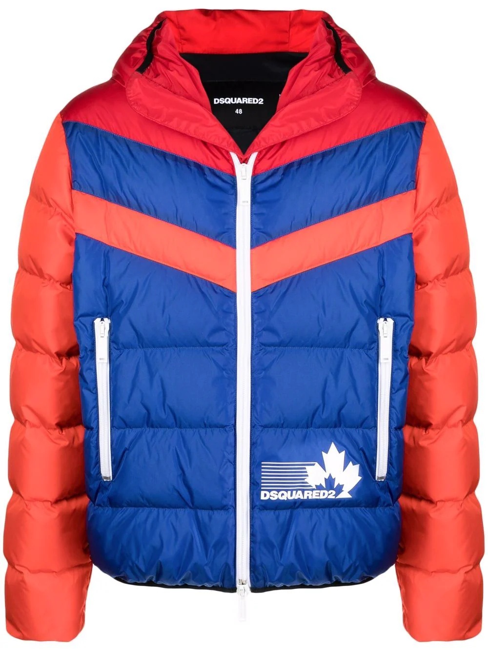 logo-print puffer jacket - 1