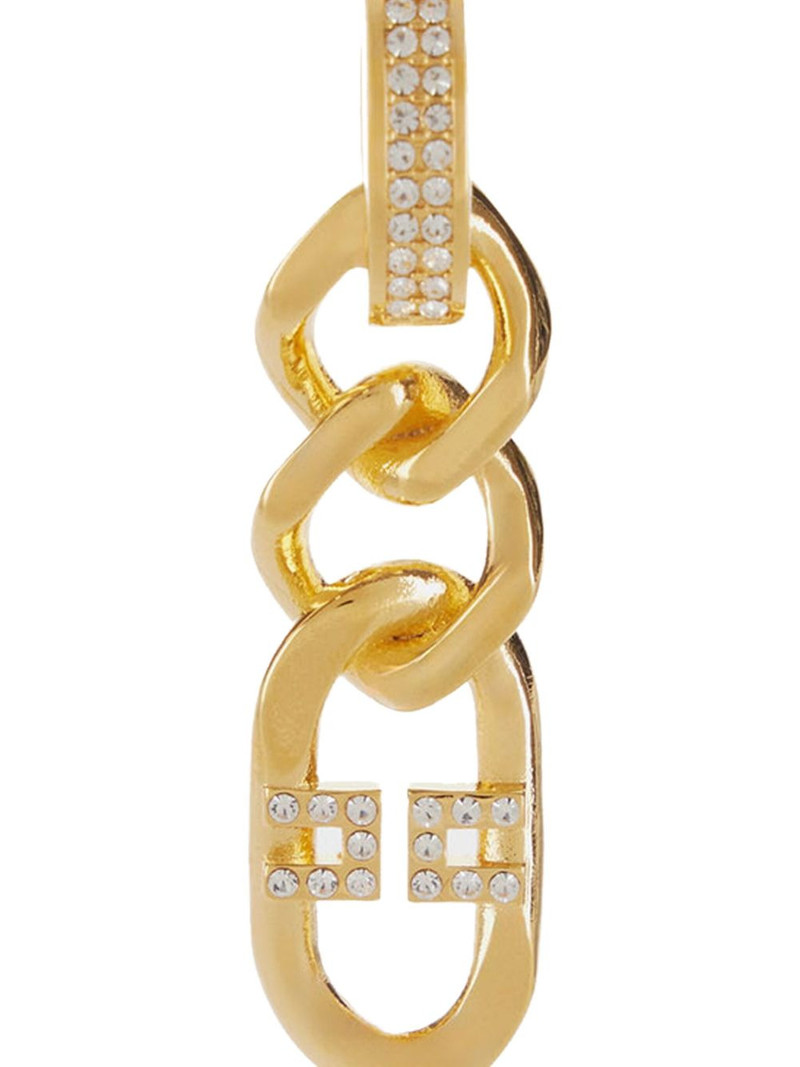 ELISABETTA FRANCHI crystal-embellished chain earrings outlook