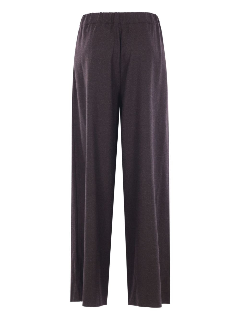 pleated elasticated-waist straight trousers - 2