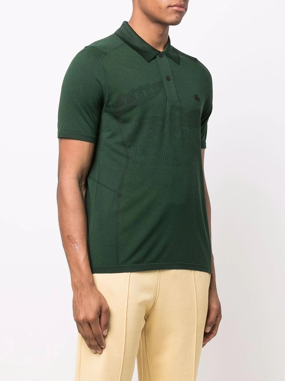 tonal-print polo shirt - 3