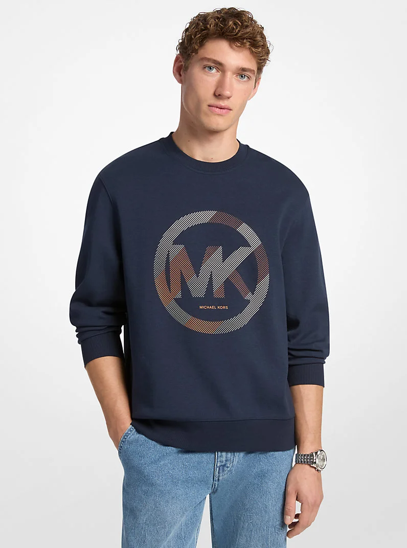 Graphic Logo Cotton Blend Crewneck Sweatshirt - 1