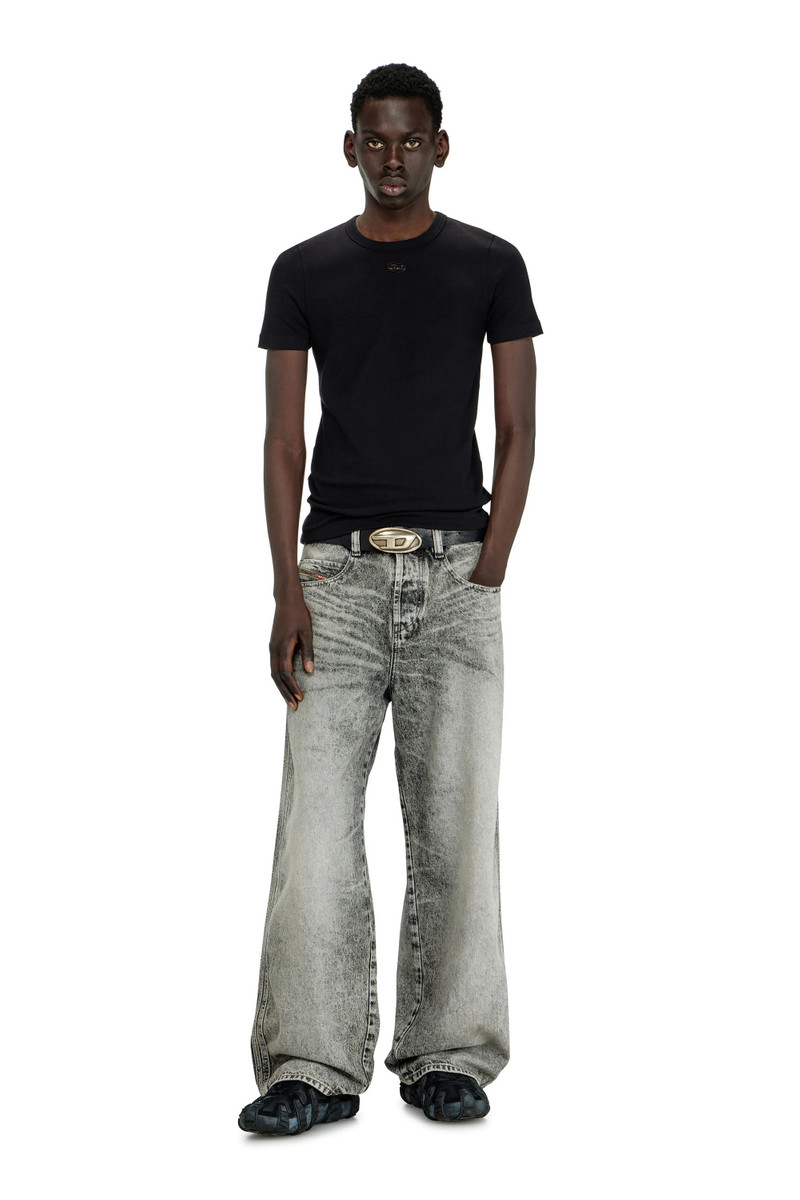 Diesel SLIM SHORT-SLEEVE TOP WITH LASER CUT OVAL D outlook