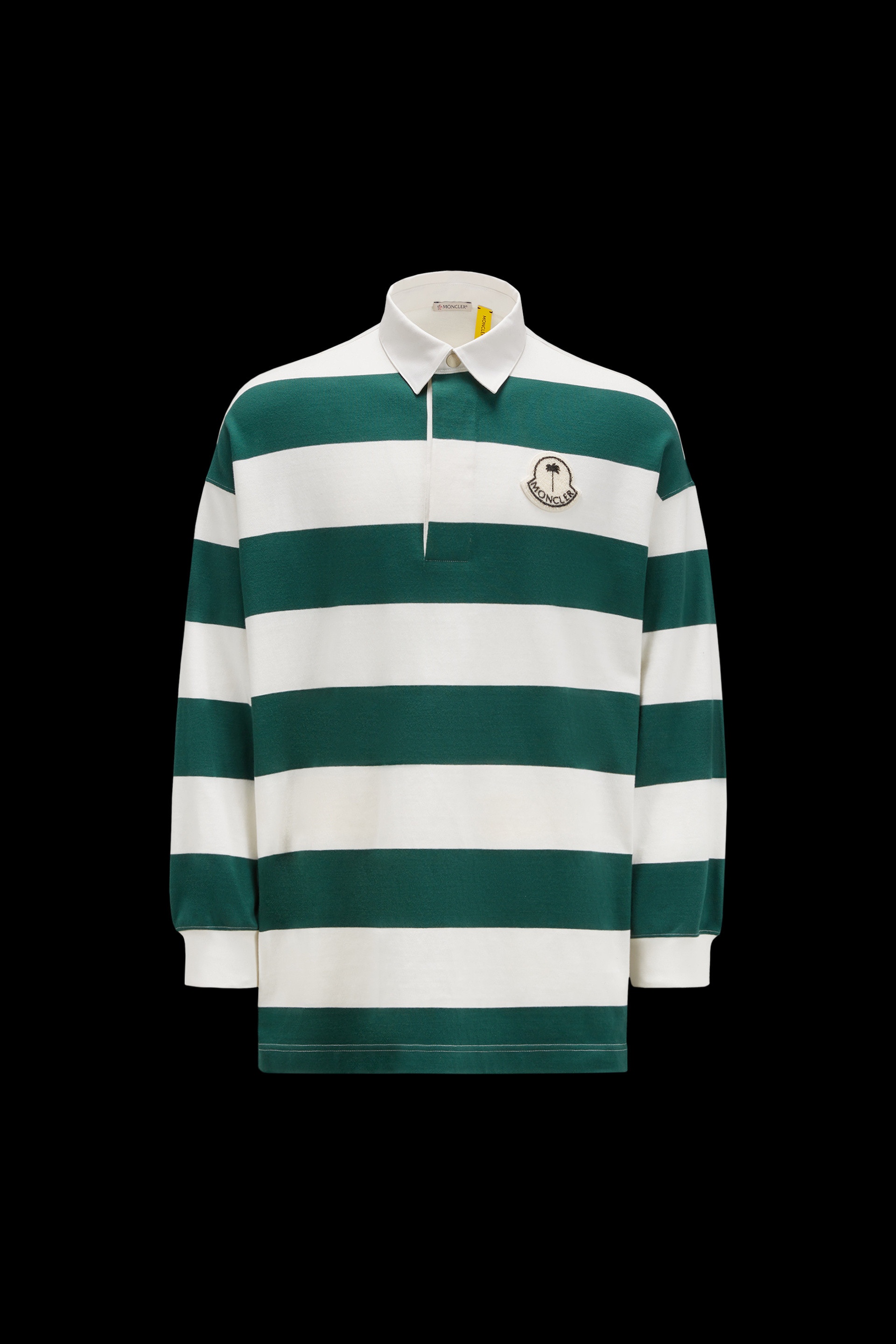 Striped Long Sleeve Polo Shirt - 1