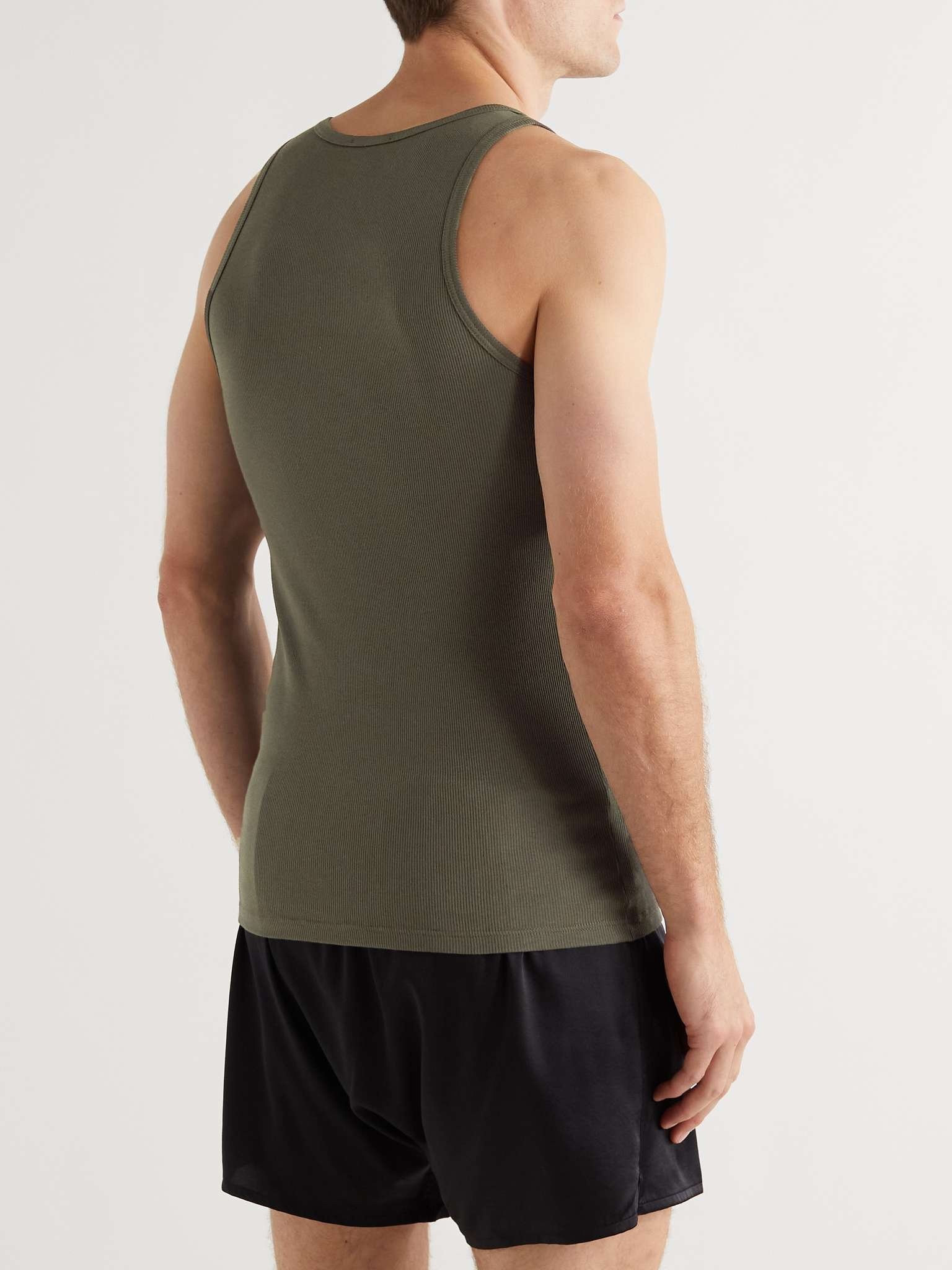 Ribbed Cotton and Modal-Blend Tank Top - 8
