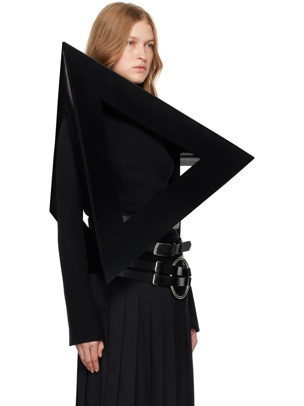 Black Enamel Triangle Top - 2