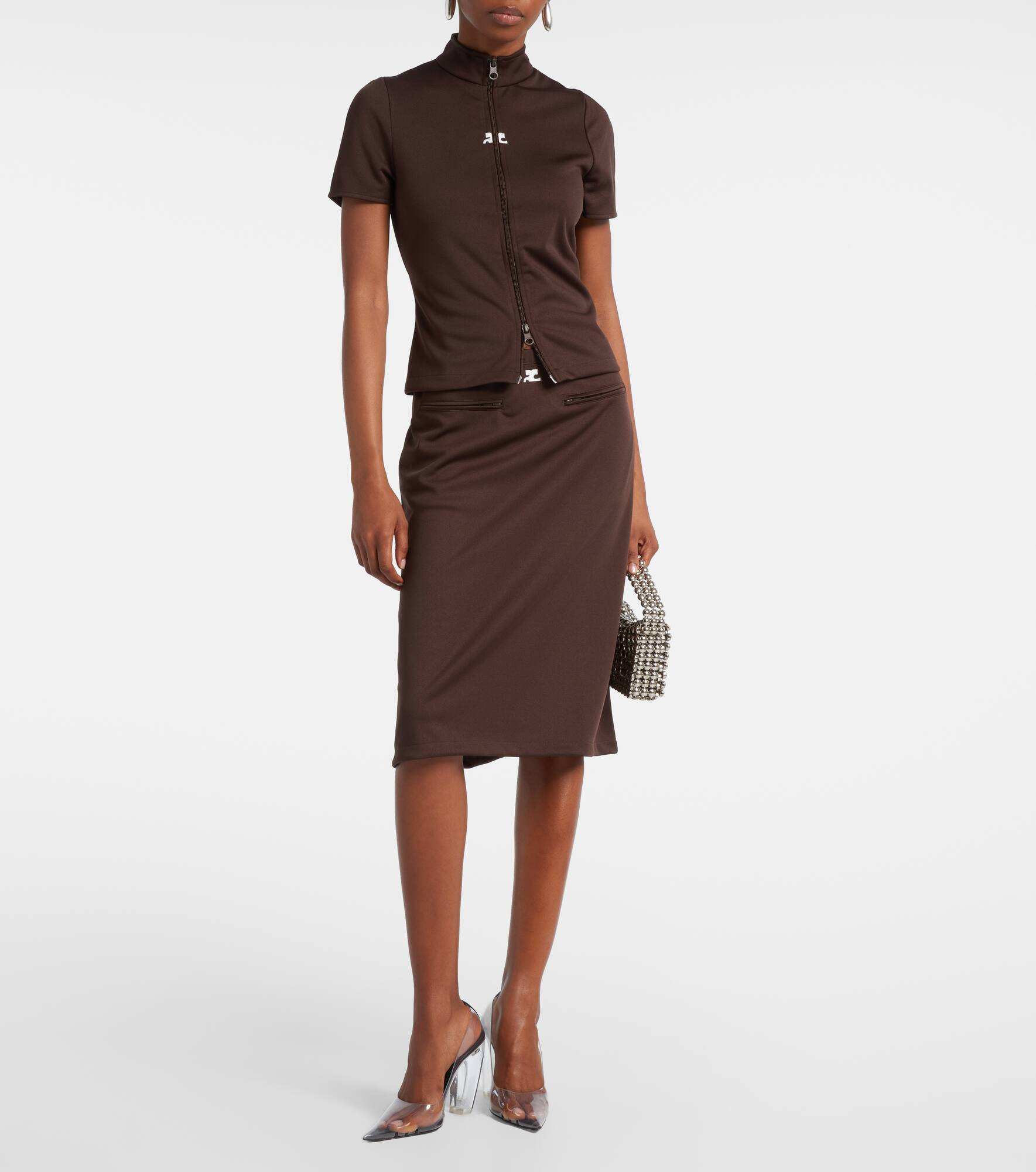 Interlock Tracksuit midi skirt - 2