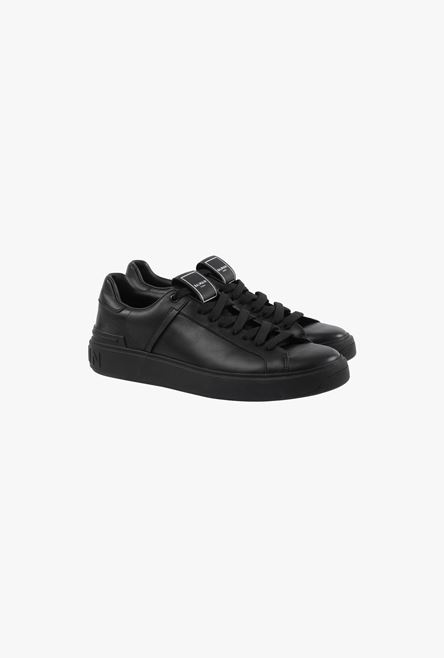 Smooth black leather B-Court sneakers - 2