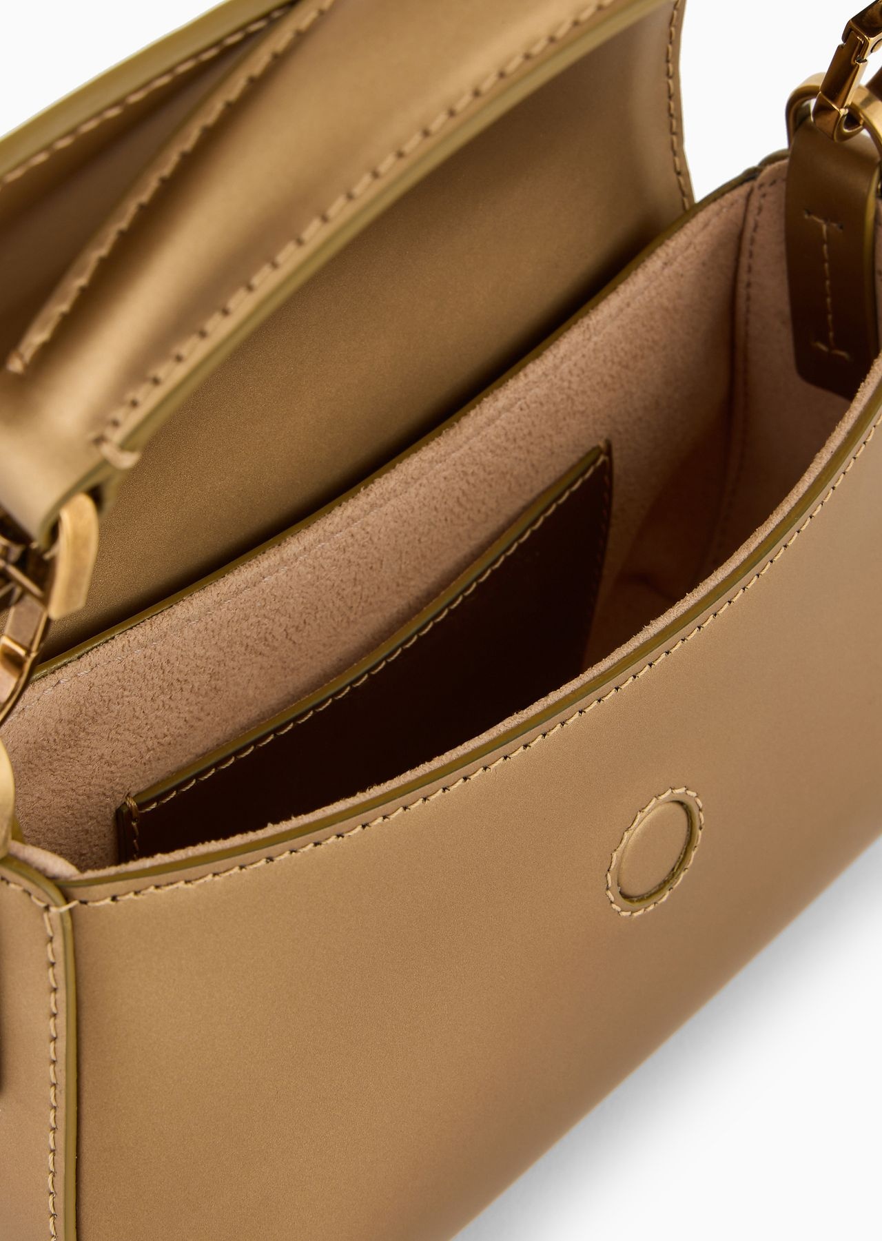 Mini la Prima lamé-leather handbag - 4