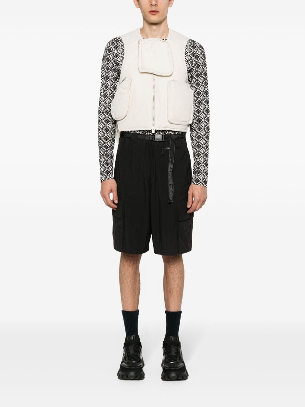 multi-pocket padded gilet - 2