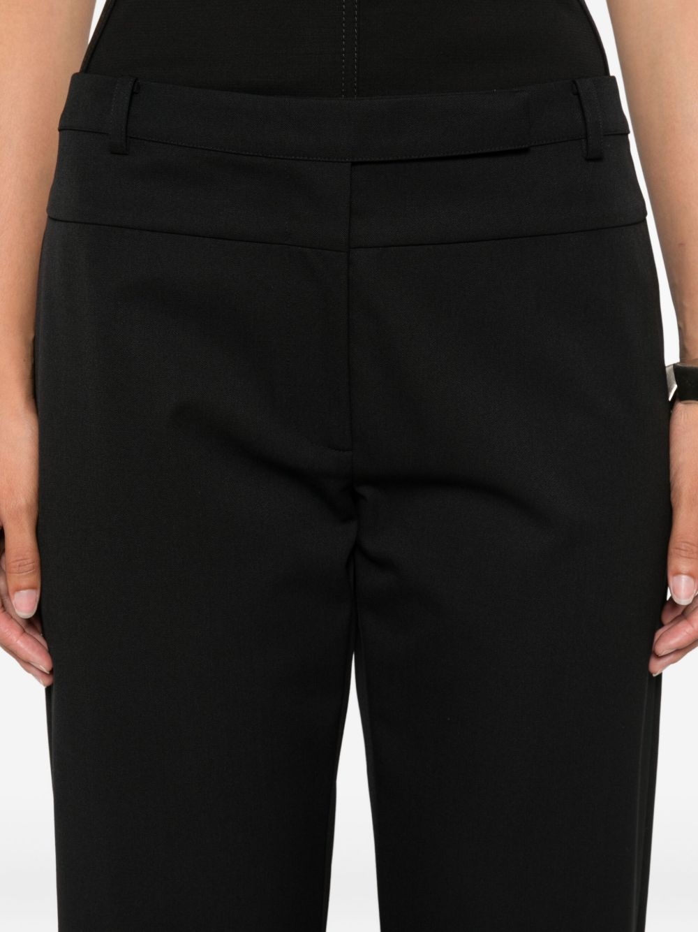 panelled slim-cut trousers - 5