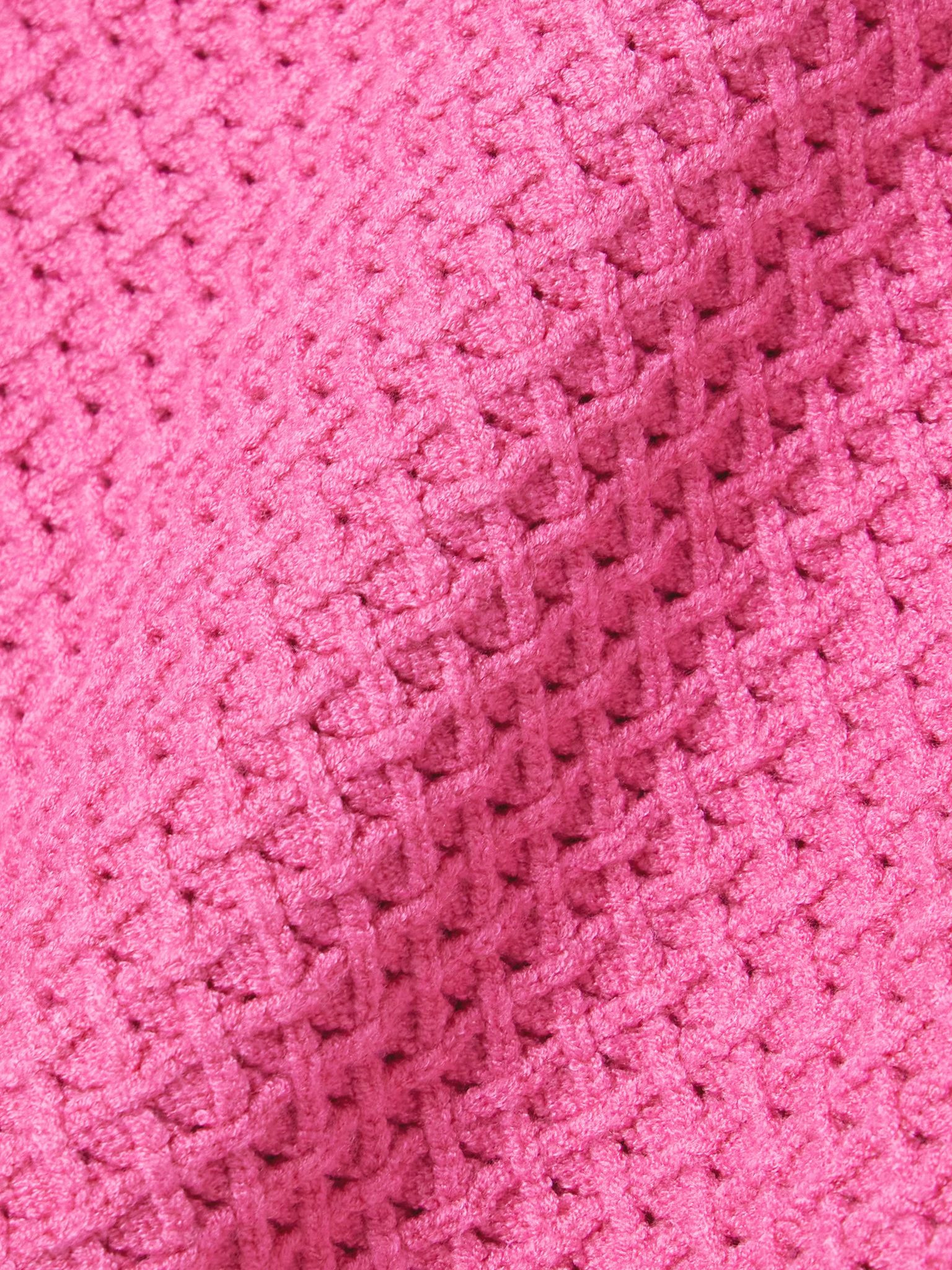 Lucy waffle-knit sweater Bright pink - 4