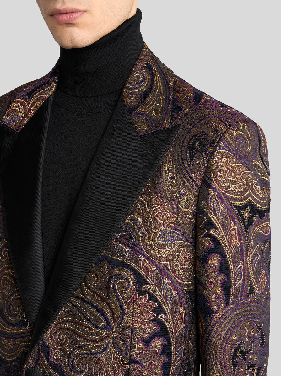 PAISLEY JACQUARD BROCADE BLAZER - 2