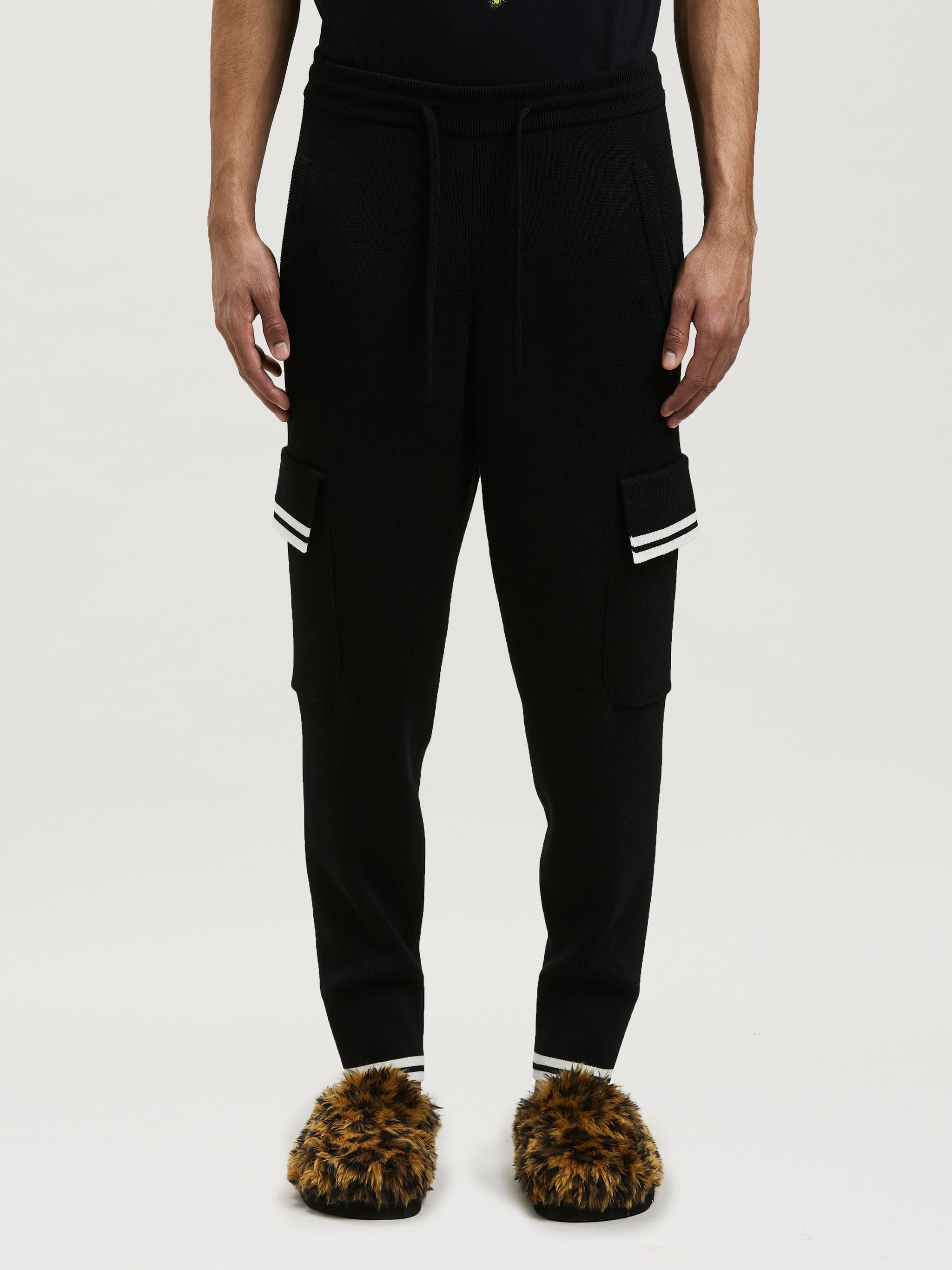 TRACK MINI BAND KNIT CARGO PANTS - 3