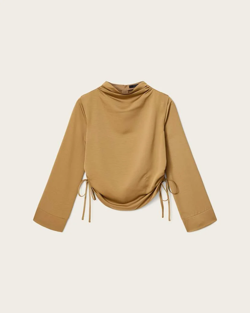 LESLIE COWL NECK RELAXED TOP - 1