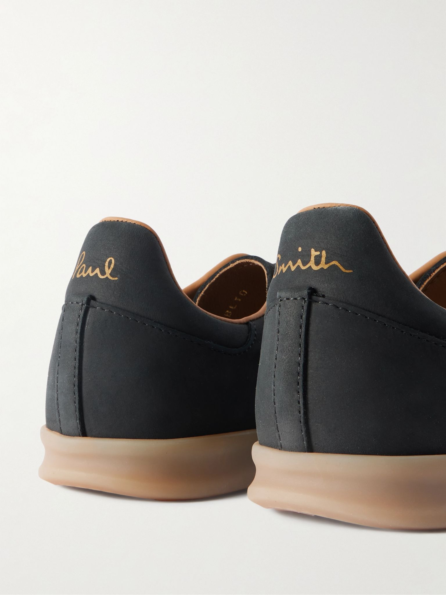 Bailey Logo-Embossed Nubuck Sneakers Black - 5