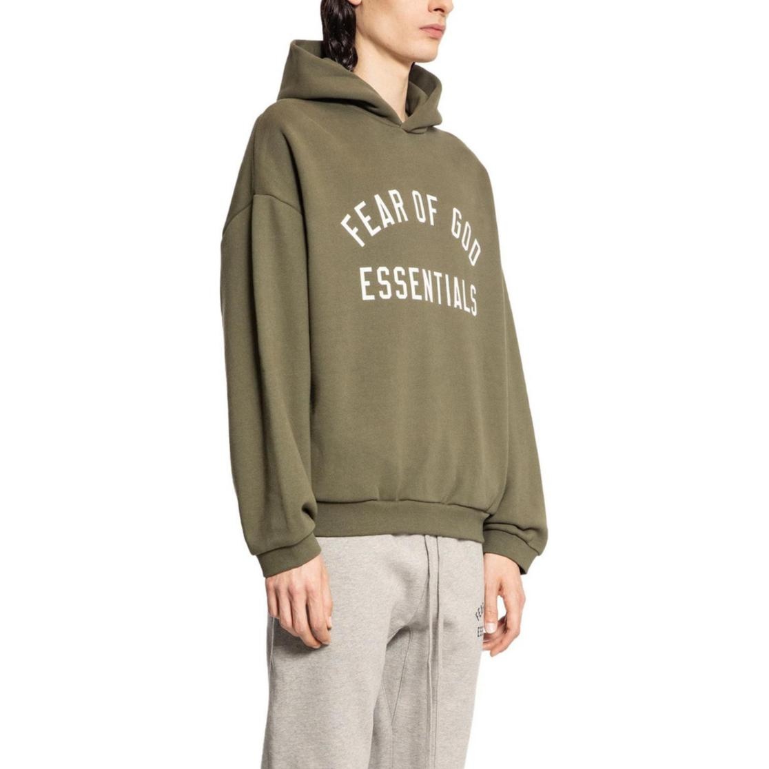 Fear of God Essentials Fleece Hoodie 'Military' 192BT246255F - 4
