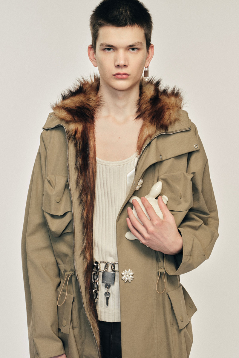 Multi Pocket Faux Fur Lined Parka Coat 3