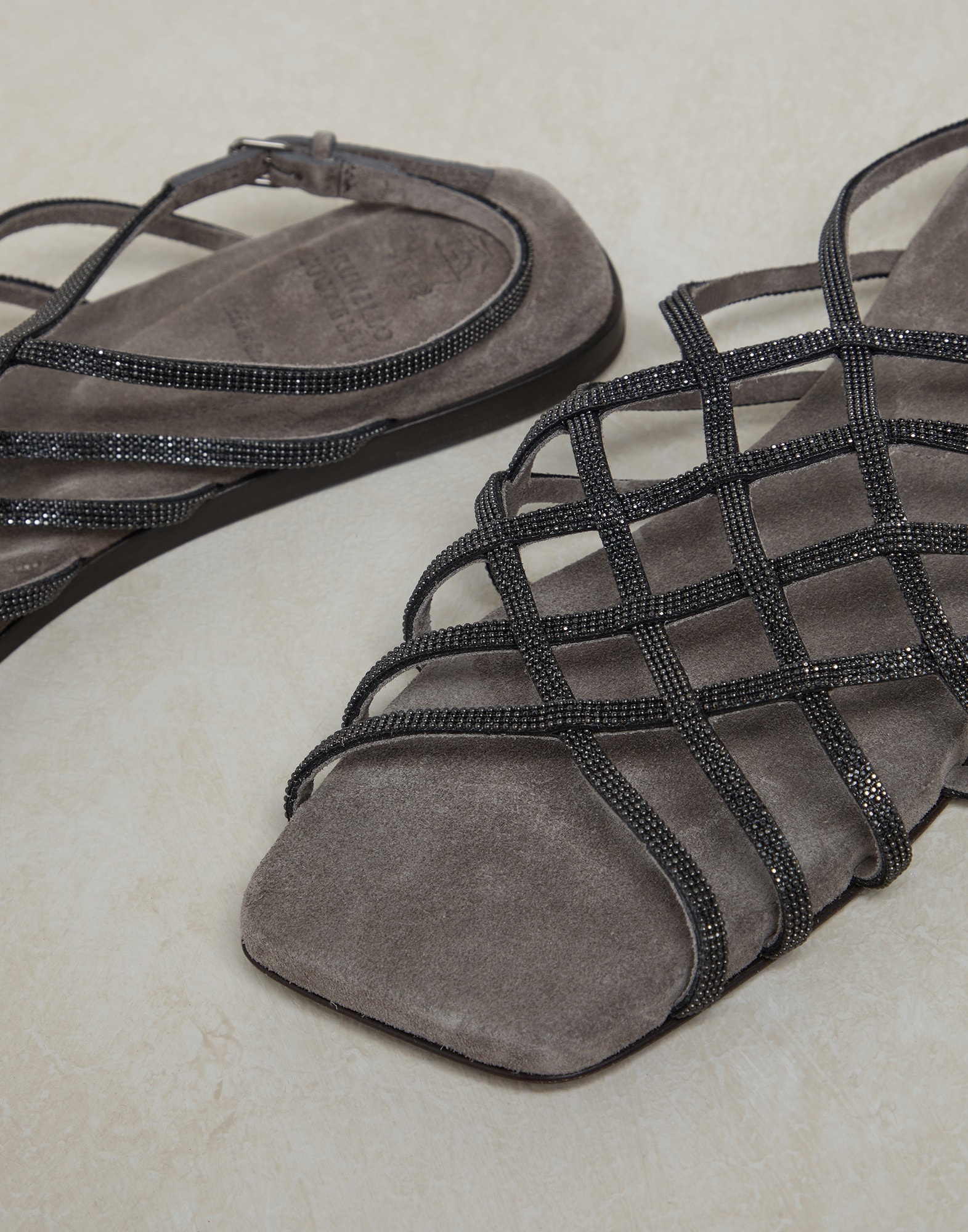 Precious Net sandals in suede - 4