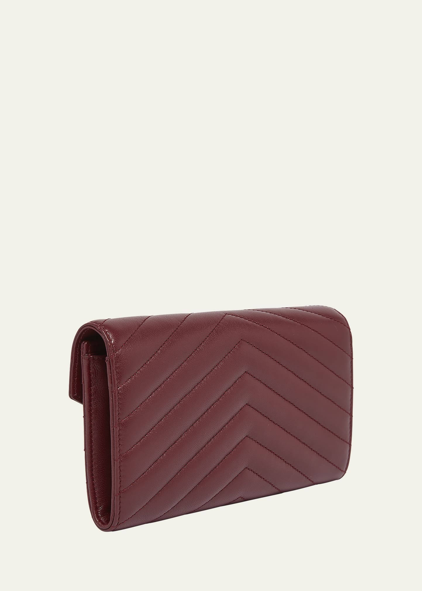 YSL Monogram Large Envelope Flap Wallet in Smooth Leather - 3