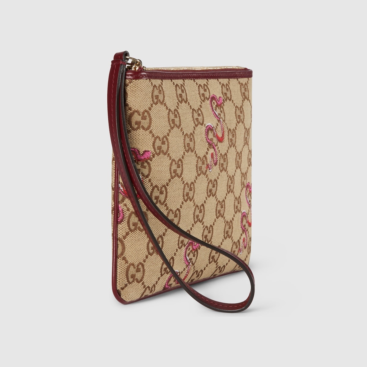 Embroidered GG pouch - 5