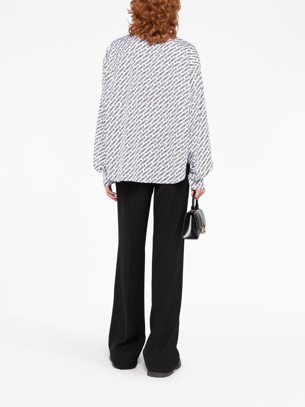 logo-print cotton shirt - 4