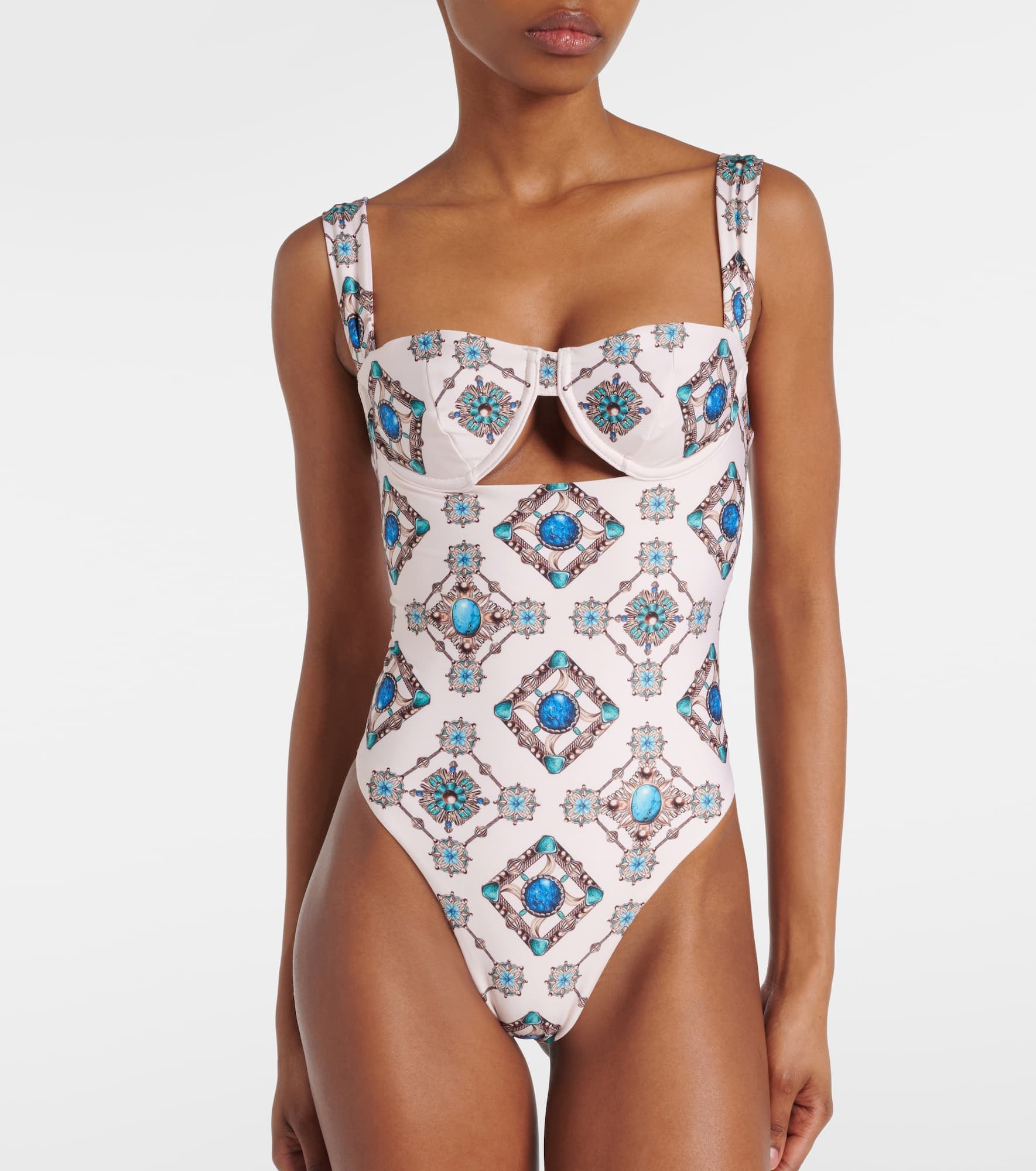 Citrino Platero printed cutout swimsuit - 2