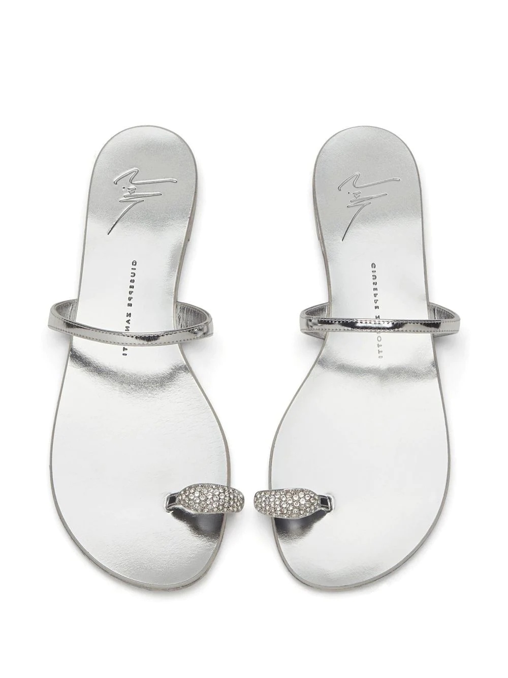 Ring crystal-embellished sandals - 3